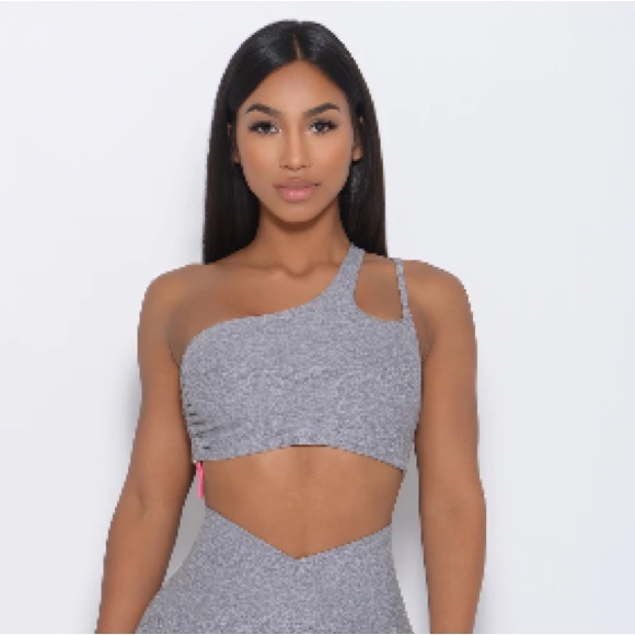 Bombshell Sportswear Tops - NWOT Bombshell Lateral Scrunch Top Gray Size Large